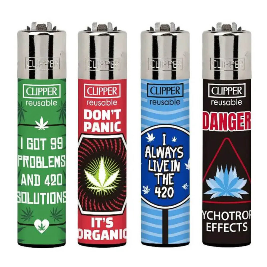 Clipper Feuerzeug - Weed Warning