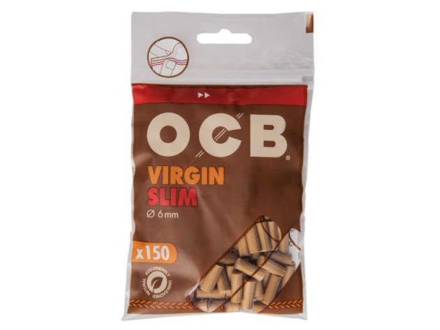 OCB - Filter Slim Virgin Ungebleicht, 150 Filter