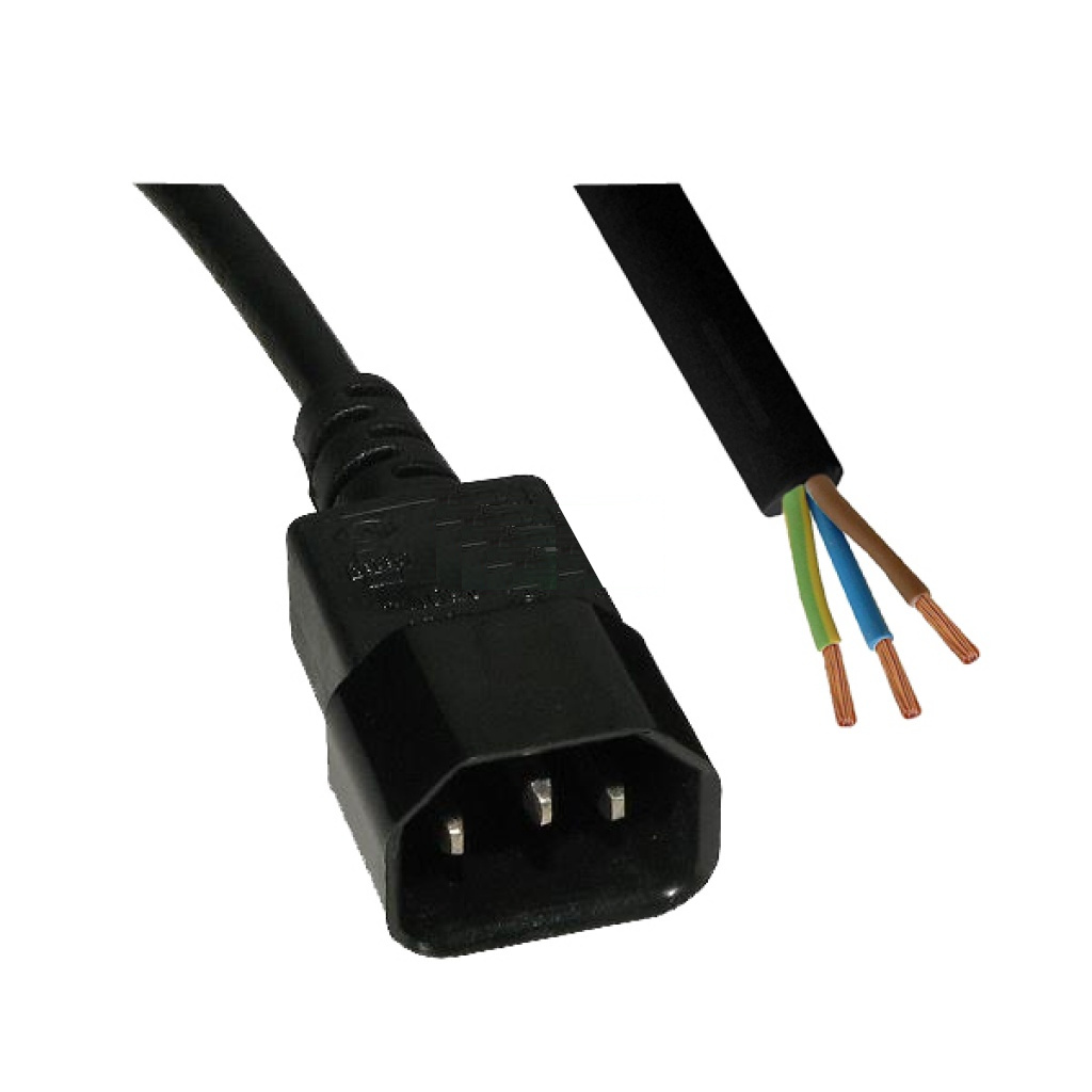 Kabel mit Apparatekabel IEC320-C14 - 4m