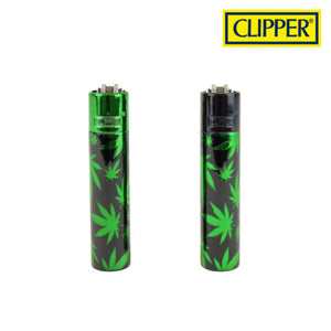 Clipper Metall Feuerzeug - mini Hemp Leaf inkl. Mettaldose