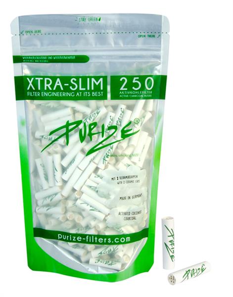 Purize Xtra, 250 Stück - Xtra Slim, Aktivkohlefilter